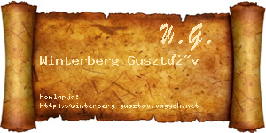 Winterberg Gusztáv névjegykártya