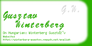 gusztav winterberg business card